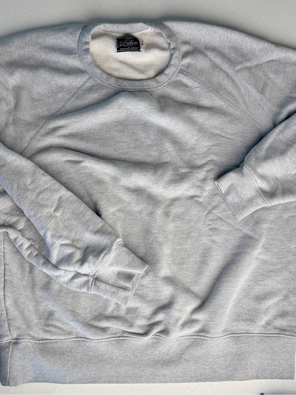 Dehen 1920 Heavyweight Crewneck Sweatshirt Heather Grey XL Made US